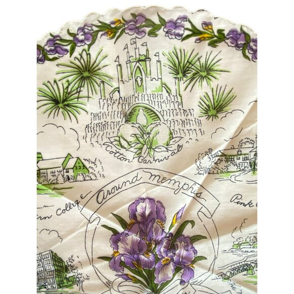 3 Vintage Handkerchiefs Mayfield Memphis Tennessee Florida Chicago MCM Souvenir - Picture 13 of 16